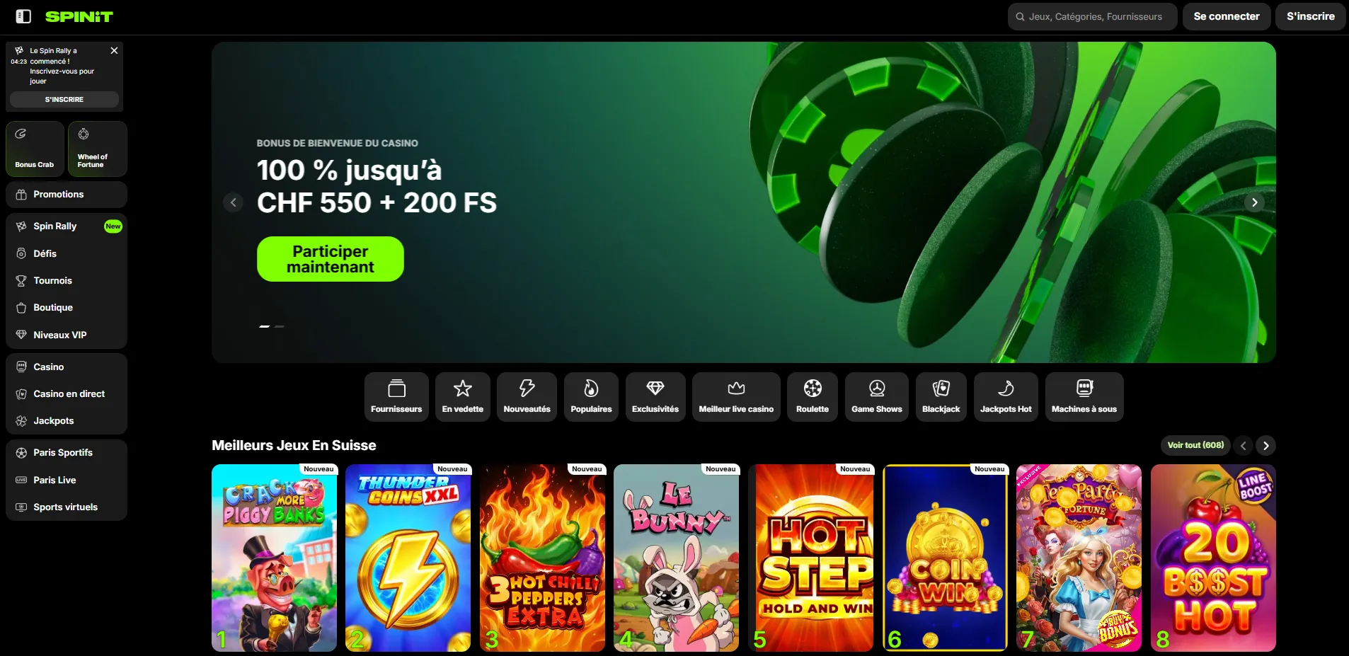 Bonus et promotions : meilleur site de casino en ligne